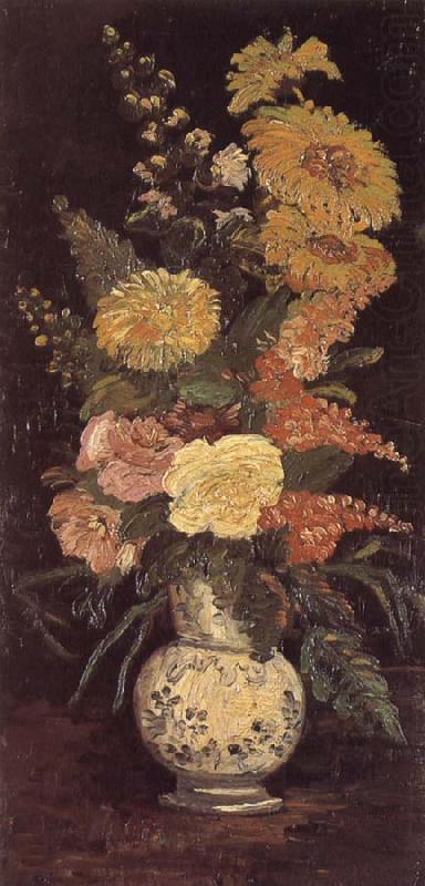 Vase with Asters ,Salvia and Other Flowers (nn04), Vincent Van Gogh